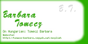 barbara tomecz business card